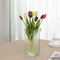 Set of 2 Square Frosted Clear Glass Table Vase - A Timeless Centerpiece for Dining Tables, Living Rooms, Bedrooms, Hotel Reception Areas and Conference Rooms, Ideal for Weddings and Special Occassions